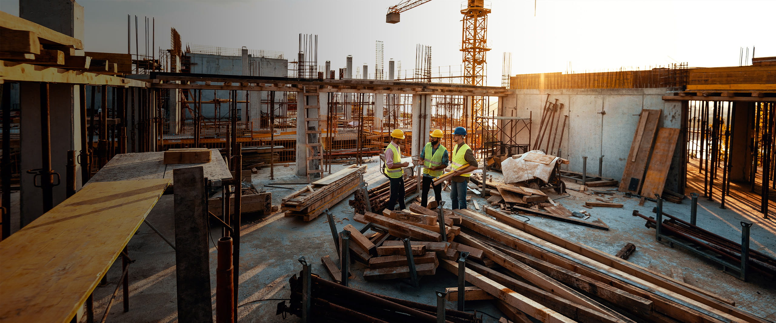 Workers at a construction site