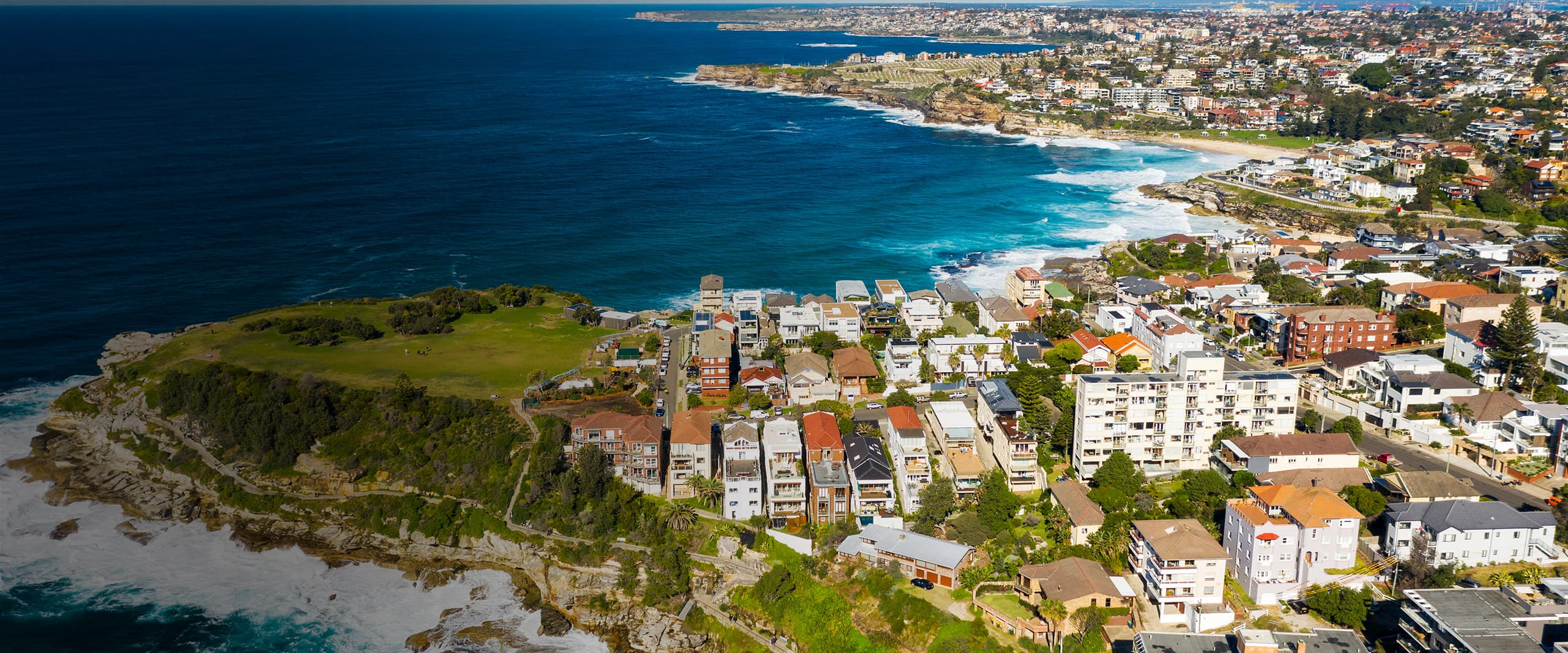 Aerial view of houses